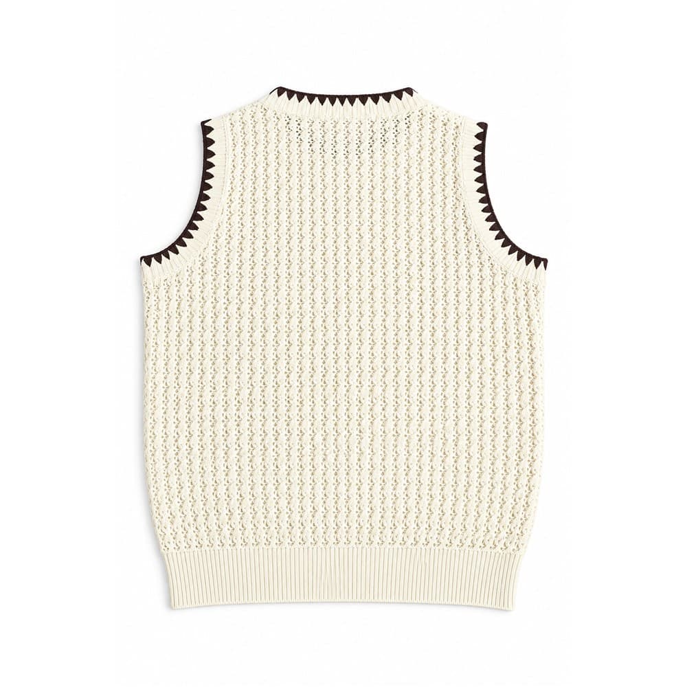 Women's Off White Sleeveless Knit Vest — view 2