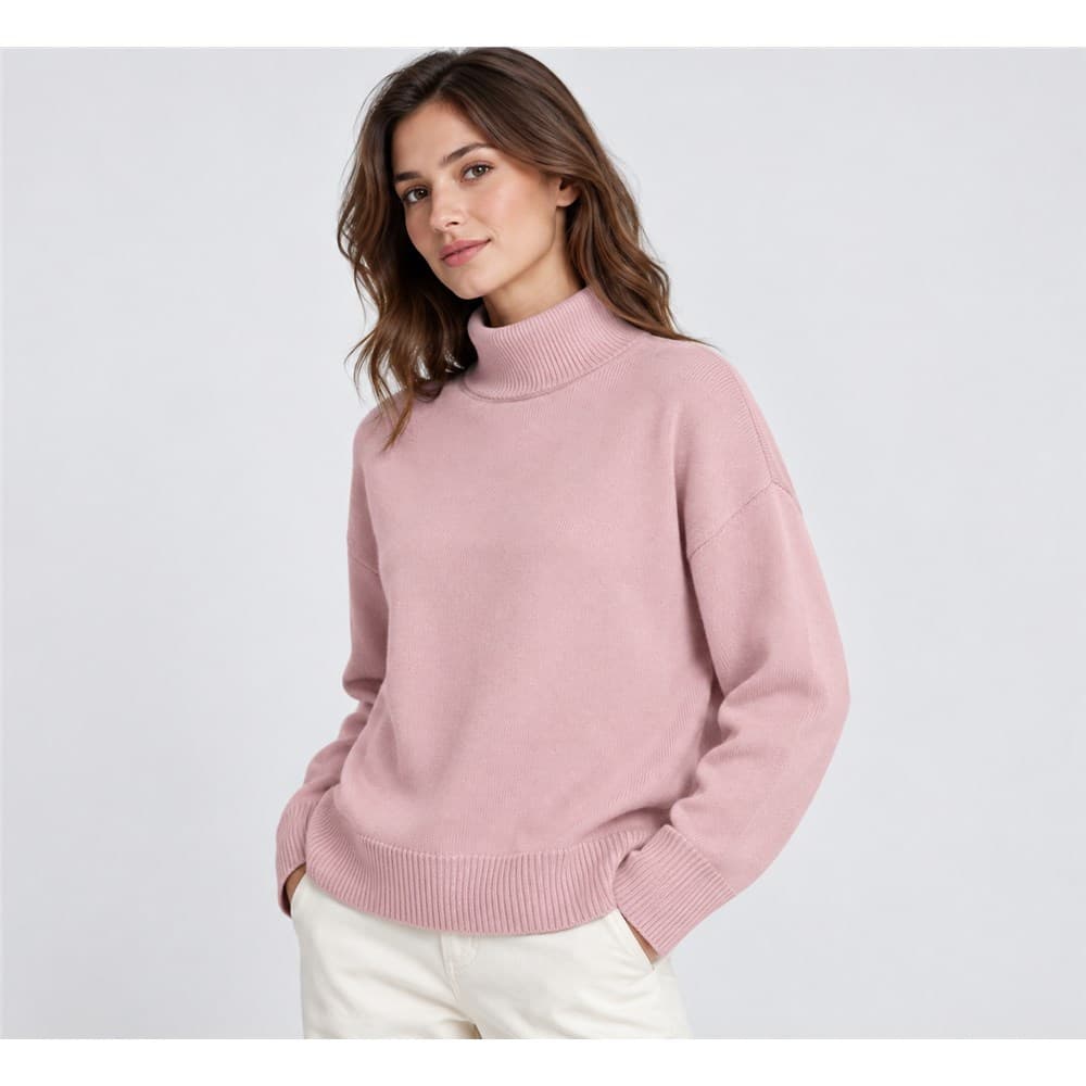 Women's Pink Crew Neck Sweater — view 6