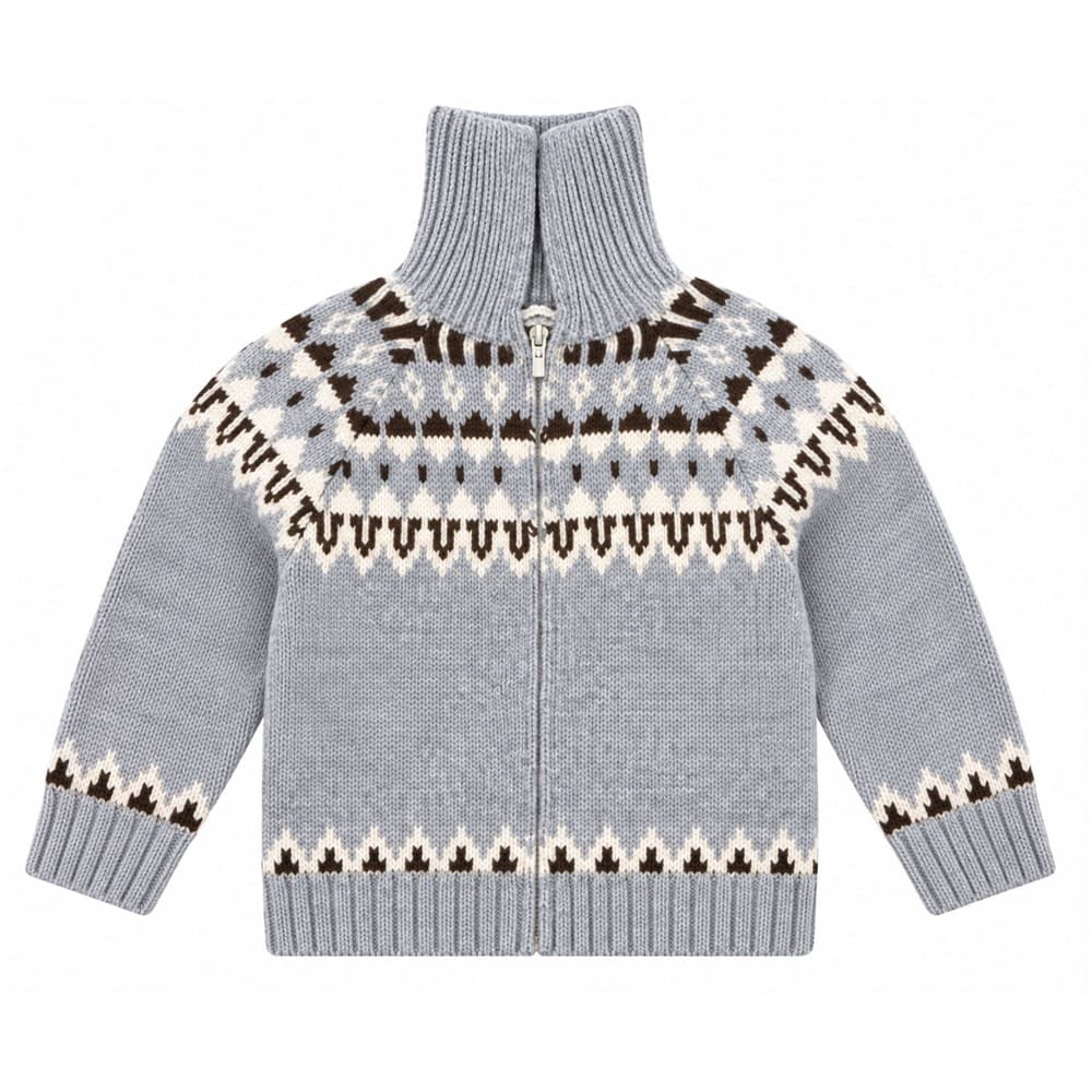 Women's Red Jacquard Turtleneck Sweater — view 3