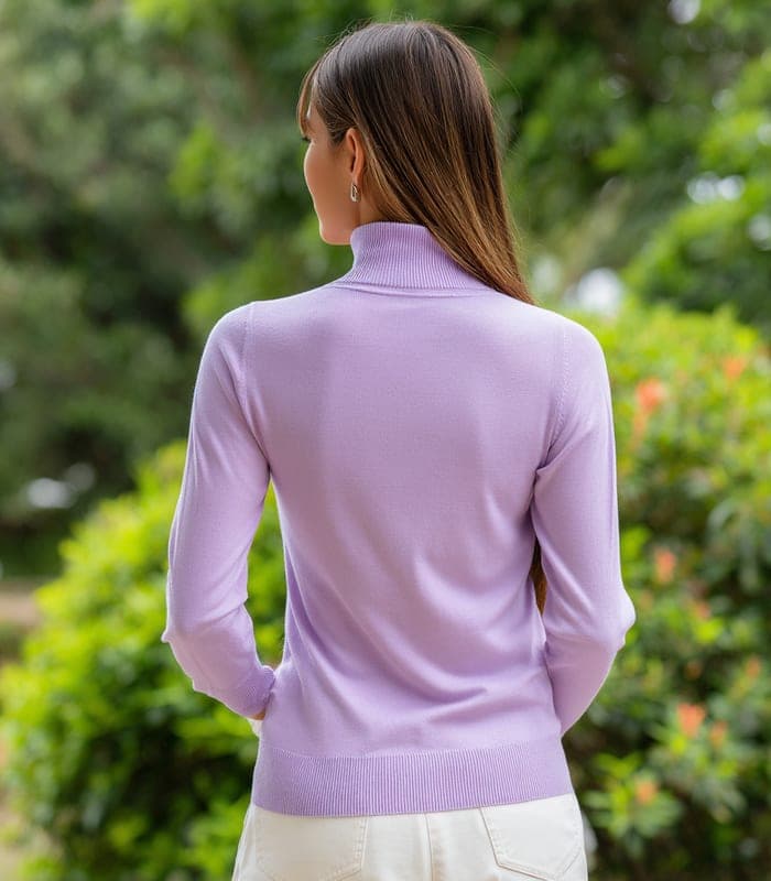 Women's Eco-Friendly Lightweight Turtleneck — view 3