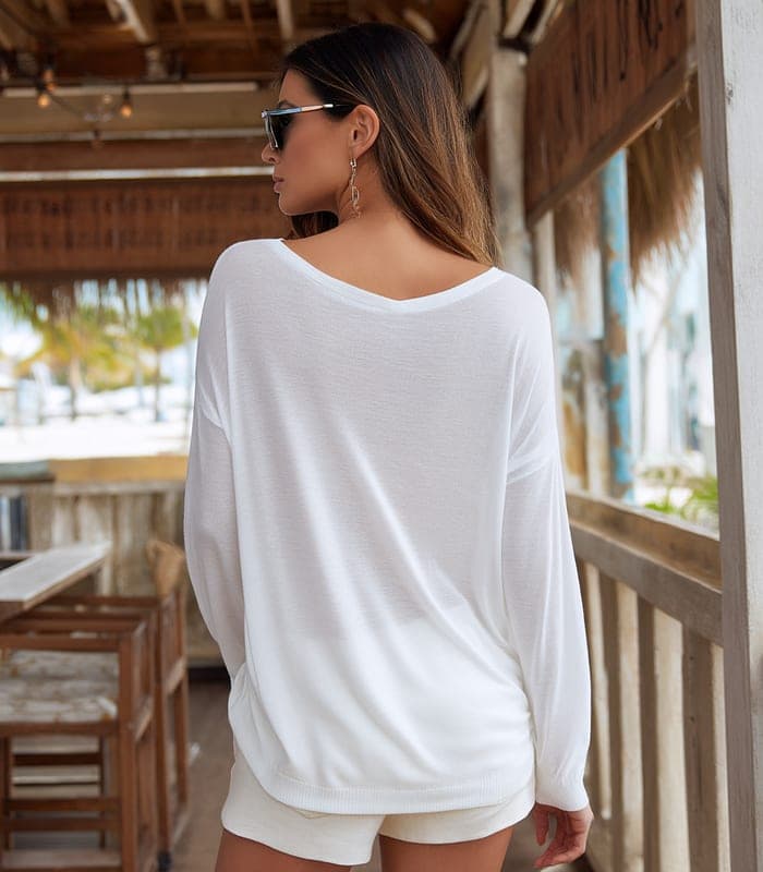 Women's Lightweight V-Neck Knit Top — view 3