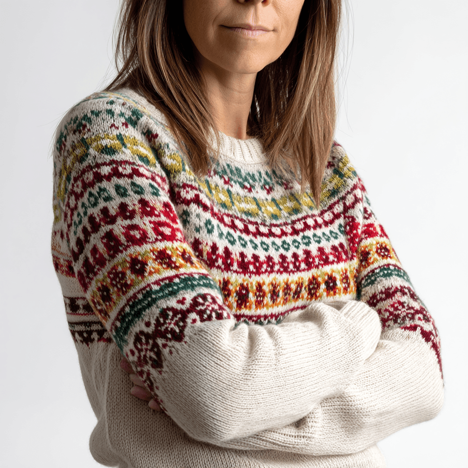 Women's Vintage Fair Isle Christmas Sweater — view 2