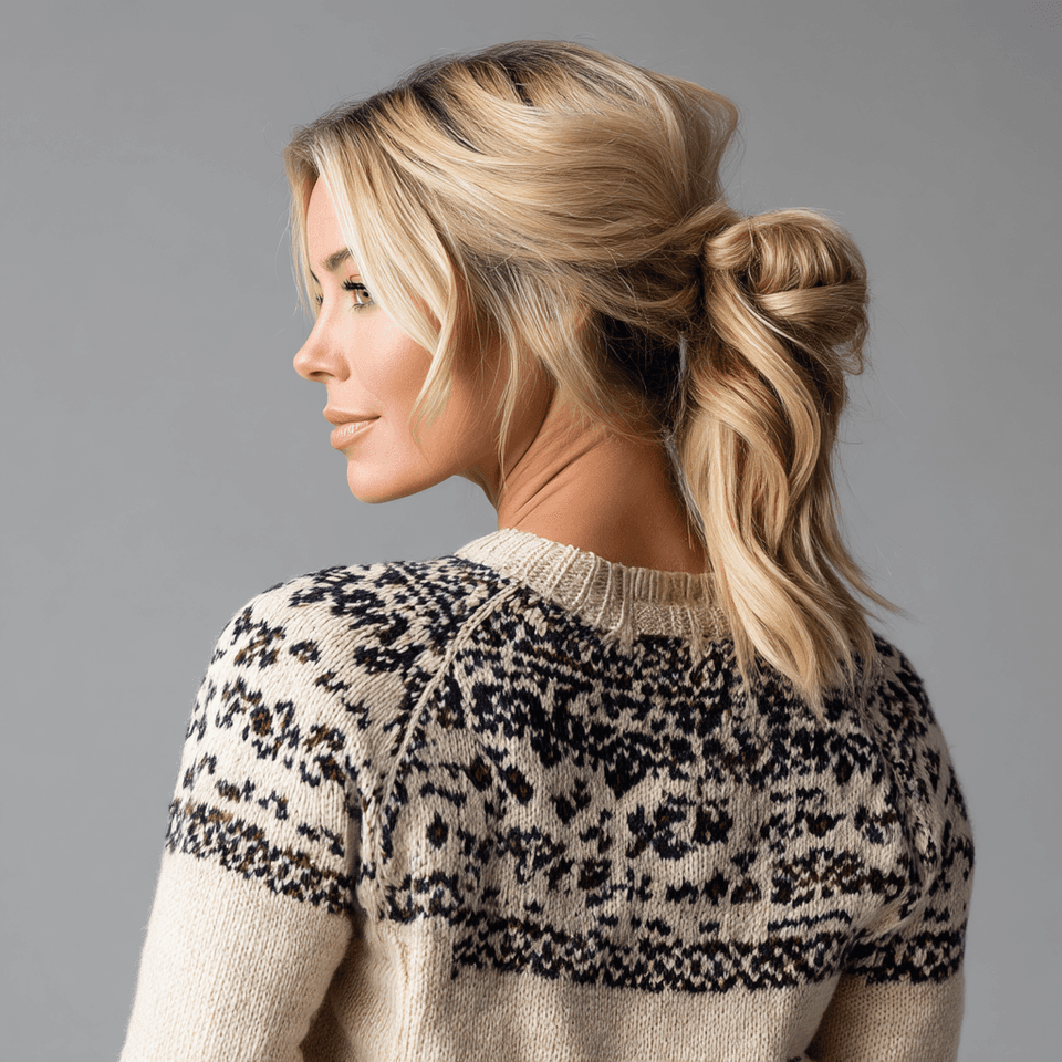 Women's Vintage Fair Isle Christmas Sweater — view 5