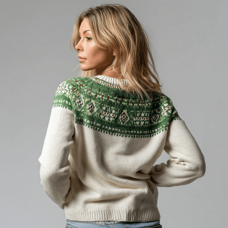Women's Vintage Fair Isle Christmas Sweater — view 6