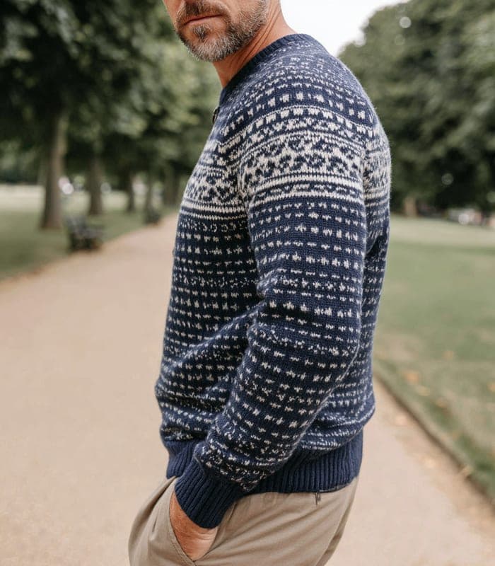 Women's Fair Isle Patterned Zip Cardigan — view 2