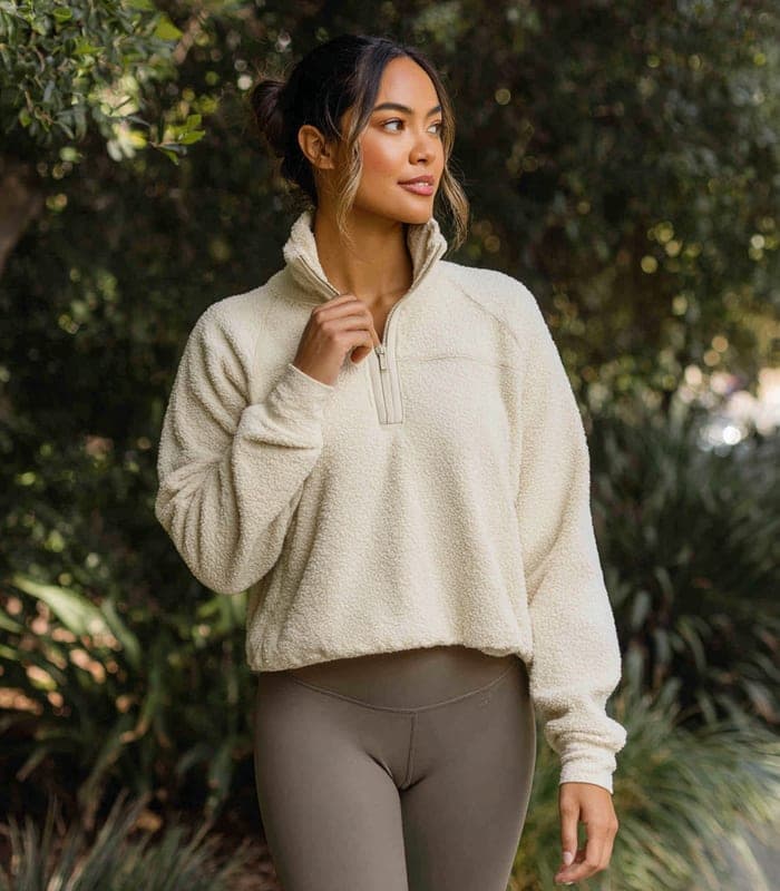 Women's Minimalist Luxe Half-Zip Sweater — view 4