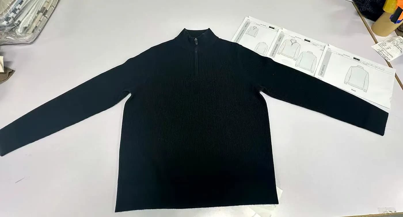 First proto sample laid flat beside its reference