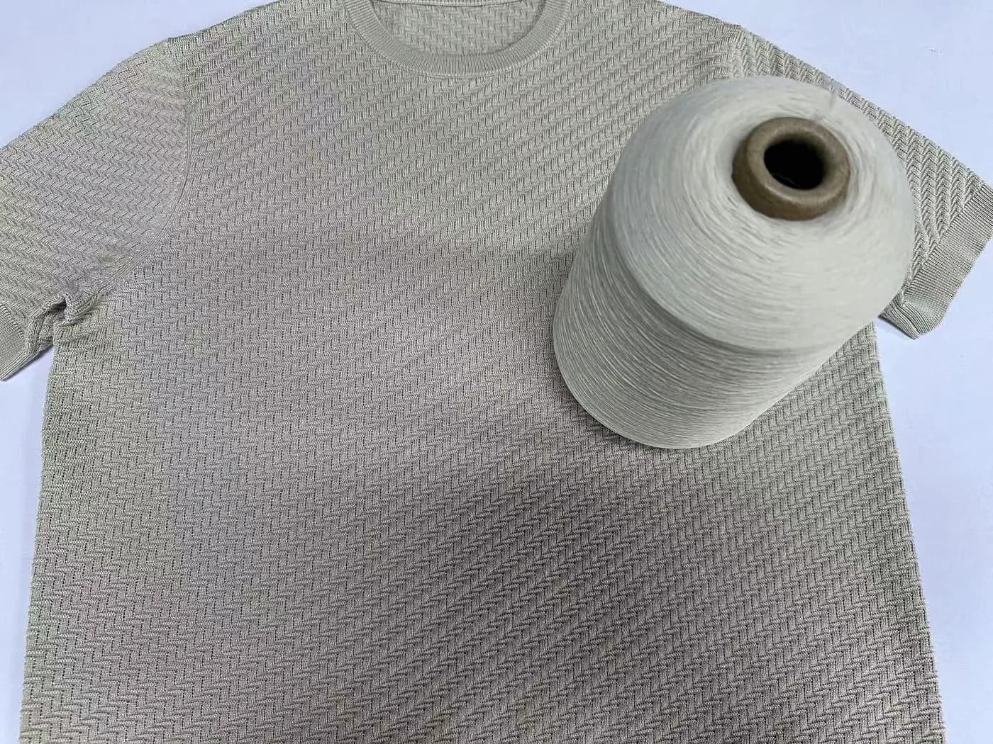 Yarn compared against the colour card before quotation.