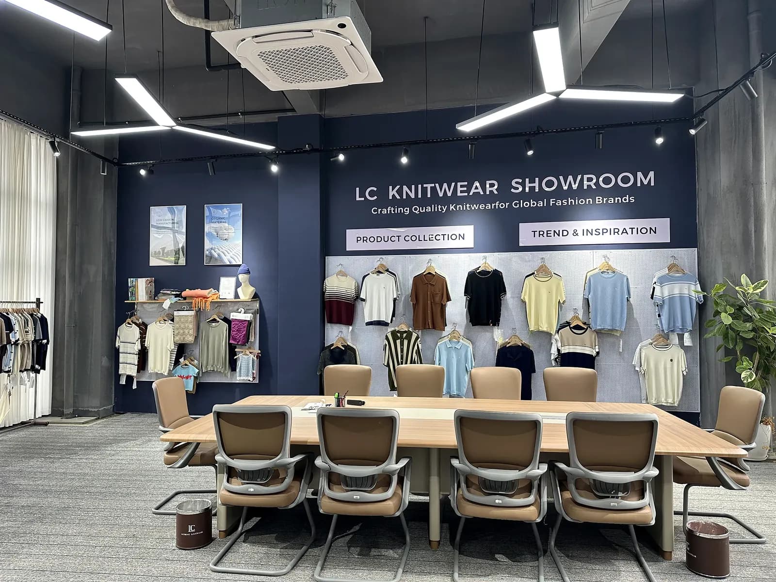 Sample room where knitwear prototypes are developed