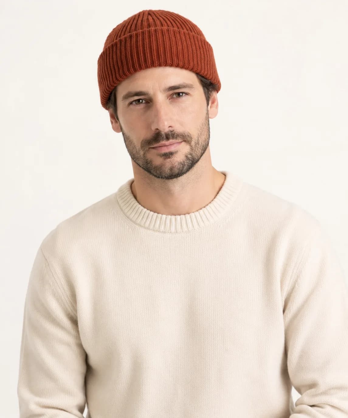 Ribbed Wool Fisherman Beanie - model or use reference (AI development concept)