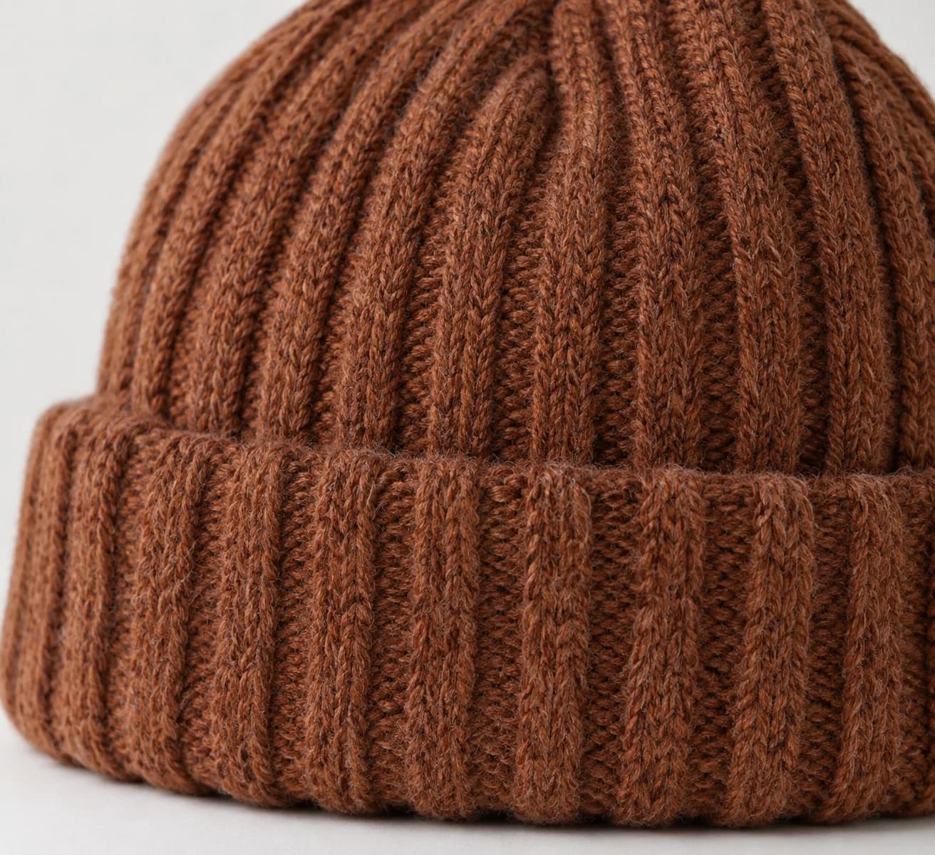 Ribbed Wool Fisherman Beanie - texture reference (AI development concept)