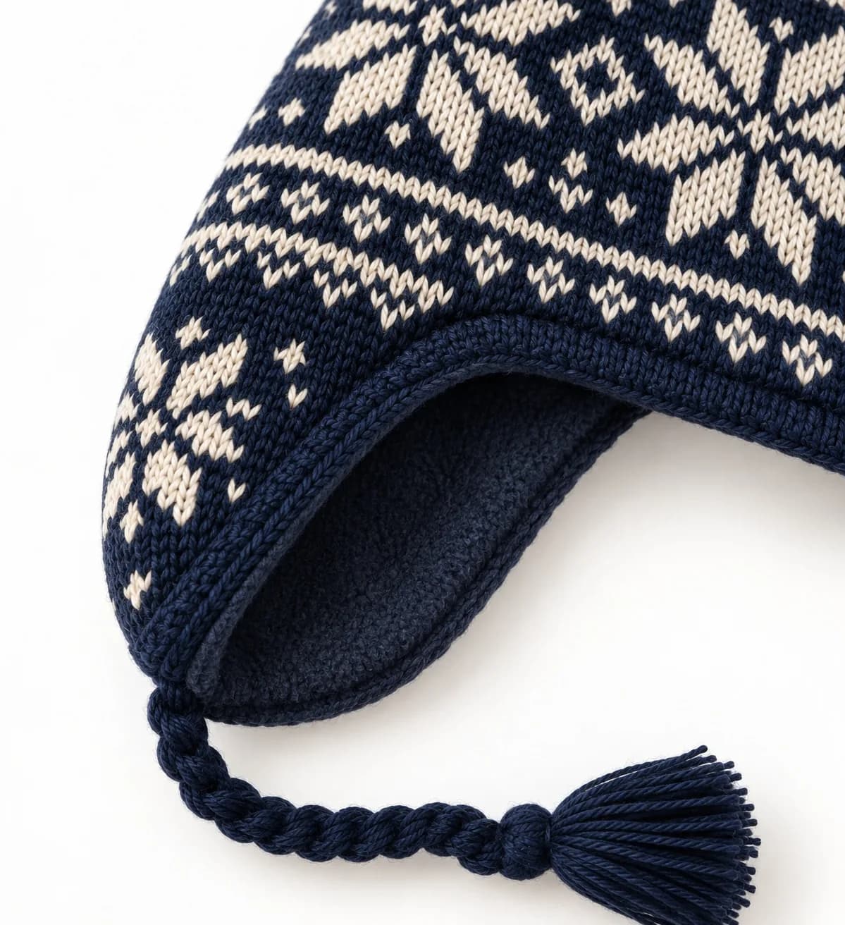 Nordic Jacquard Adult Earflap Hat - trim reference (AI development concept)