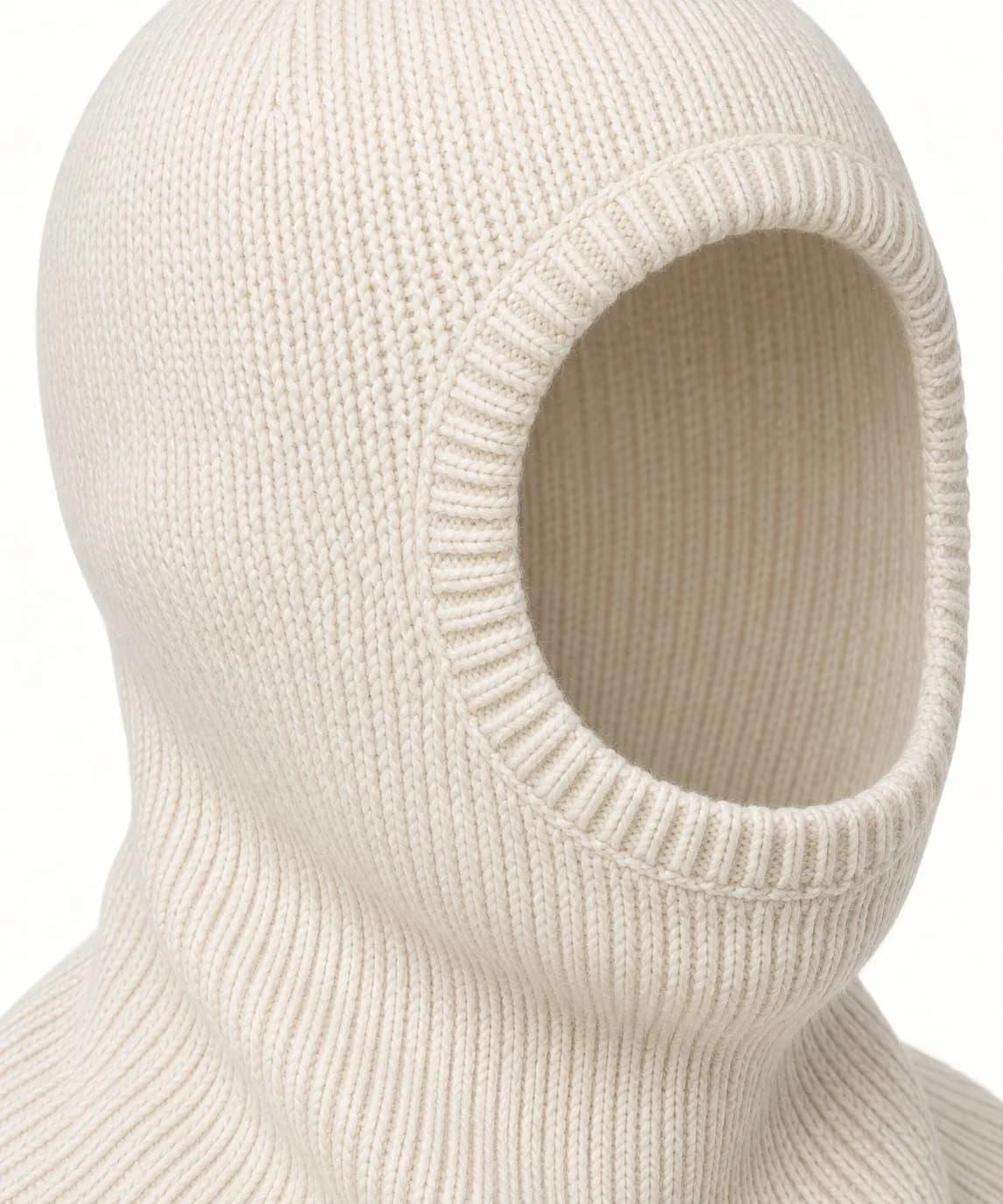 Fine-Gauge Merino Knit Balaclava - texture reference (AI development concept)