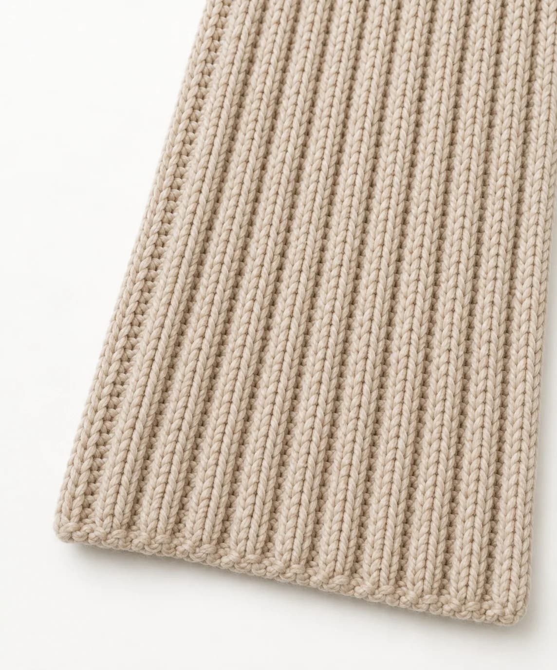 Chunky Wool-Blend Rib Scarf - trim reference (AI development concept)