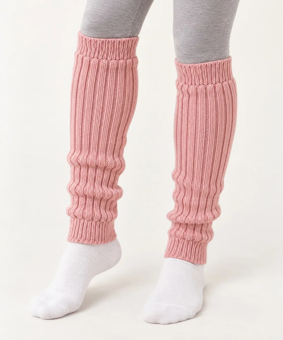 Ribbed Wool-Blend Leg Warmers - model or use reference (AI development concept)