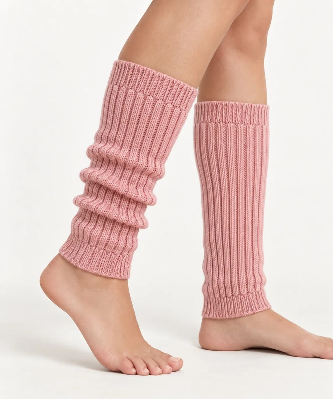 Ribbed Wool-Blend Leg Warmers - side reference (AI development concept)