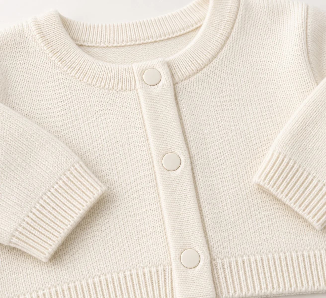 Organic-Cotton Baby Cardigan Development - texture reference (AI development concept)