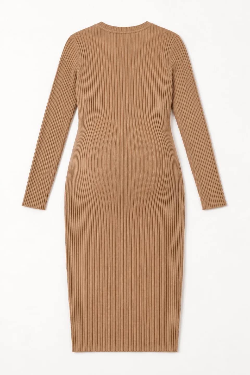 Maternity Rib-Stretch Knit Dress - back reference (AI development concept)