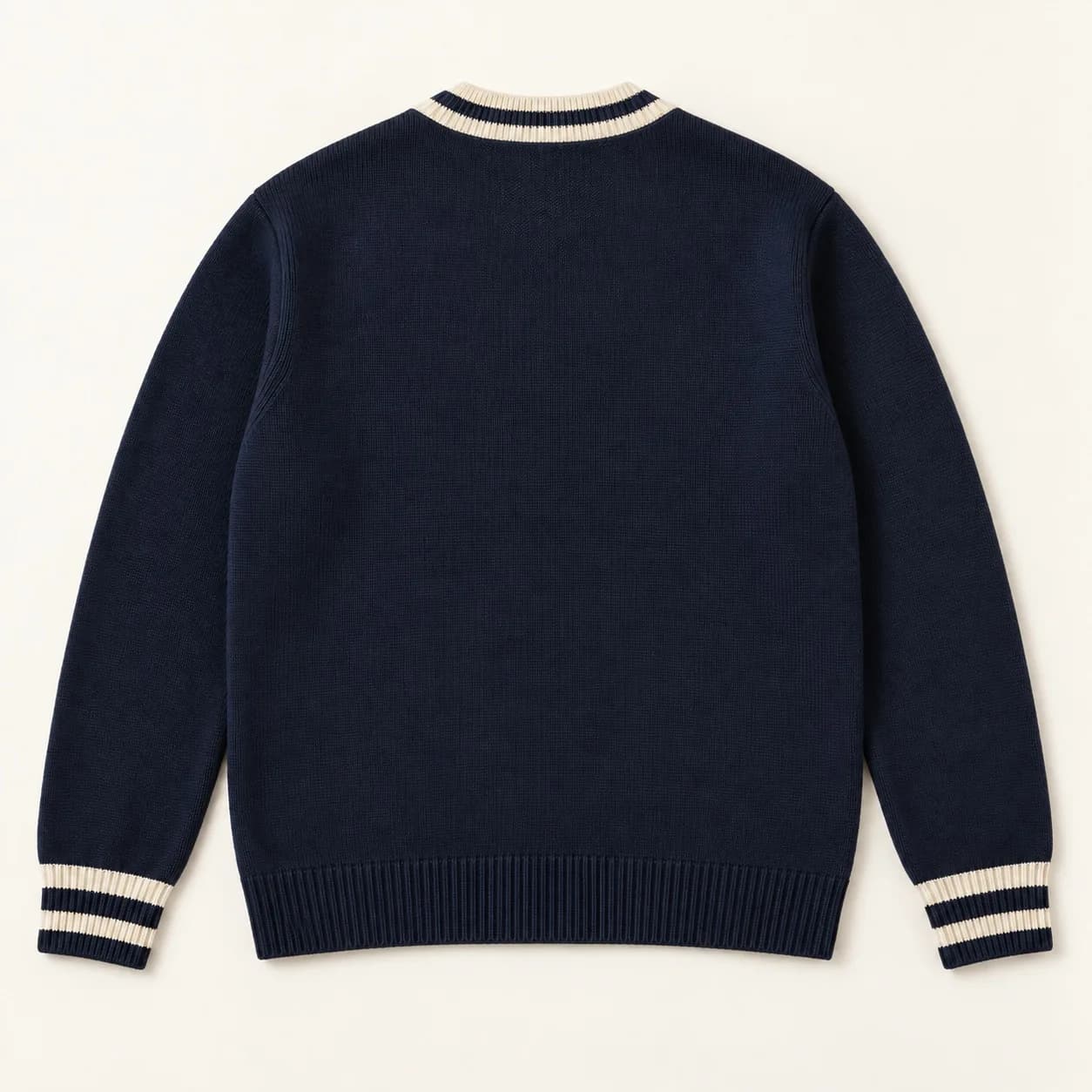 Men's Tipped V-Neck Varsity Cardigan - back reference (AI development concept)