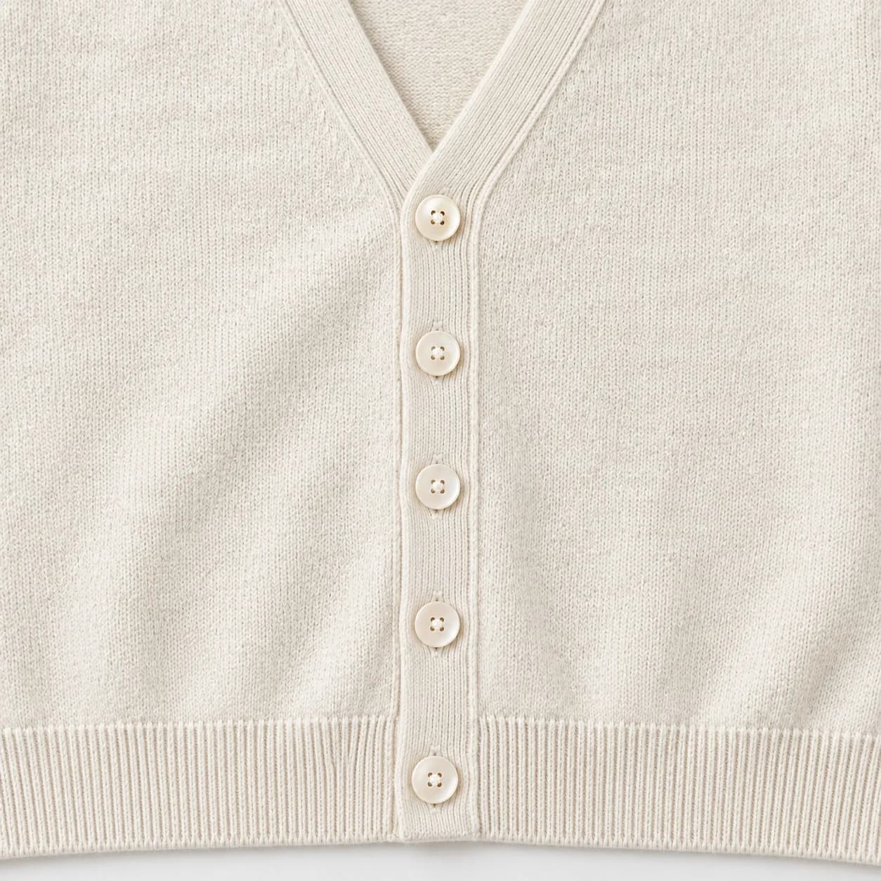 Men's Cotton-Linen V-Neck Cardigan - trim reference (AI development concept)
