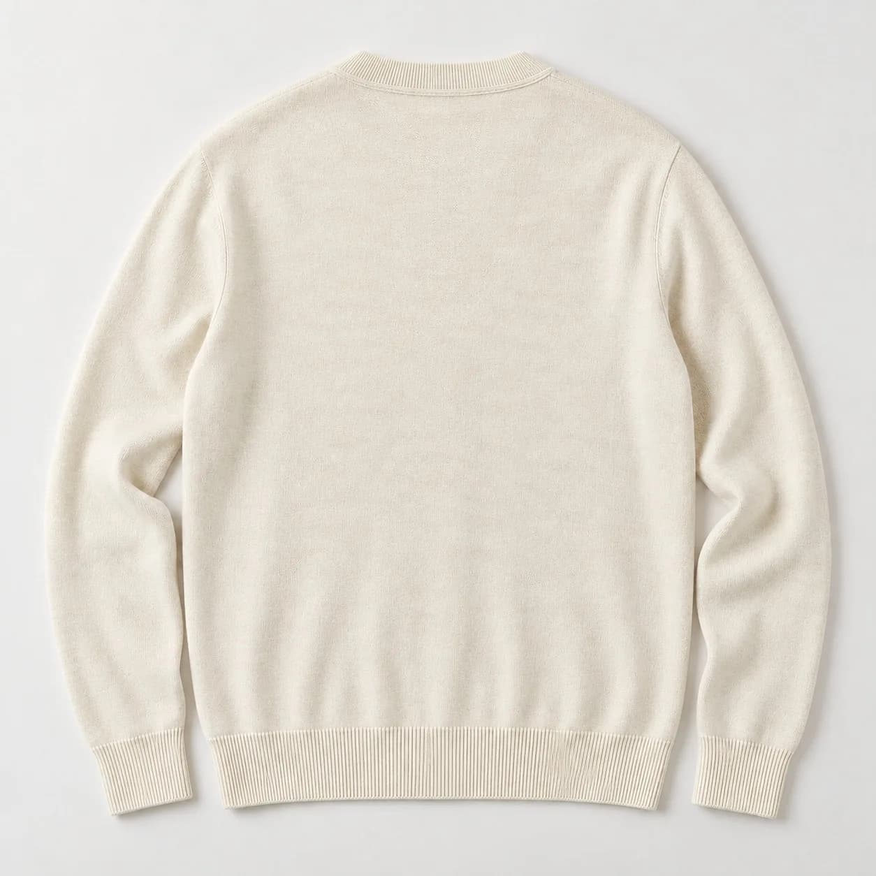 Men's Cotton-Linen V-Neck Cardigan - back reference (AI development concept)