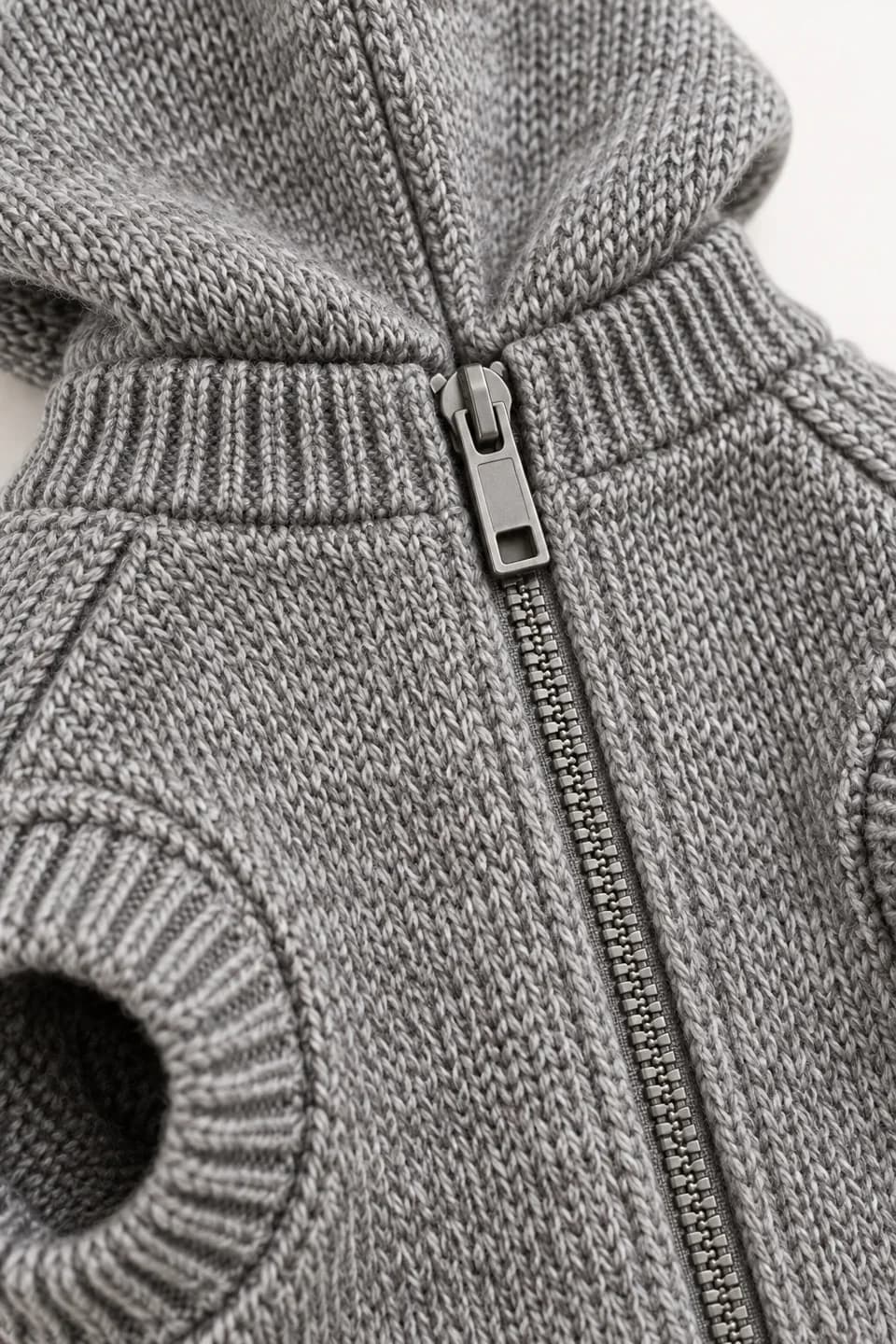 Back-Zip Knit Dog Hoodie - texture reference (AI development concept)