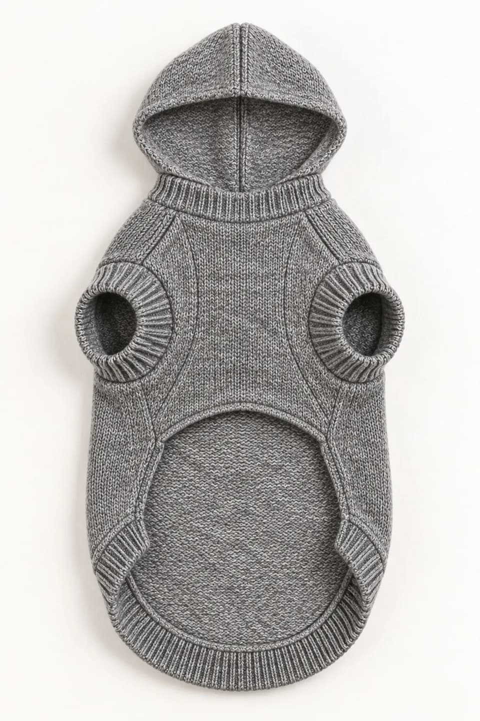 Back-Zip Knit Dog Hoodie - back reference (AI development concept)