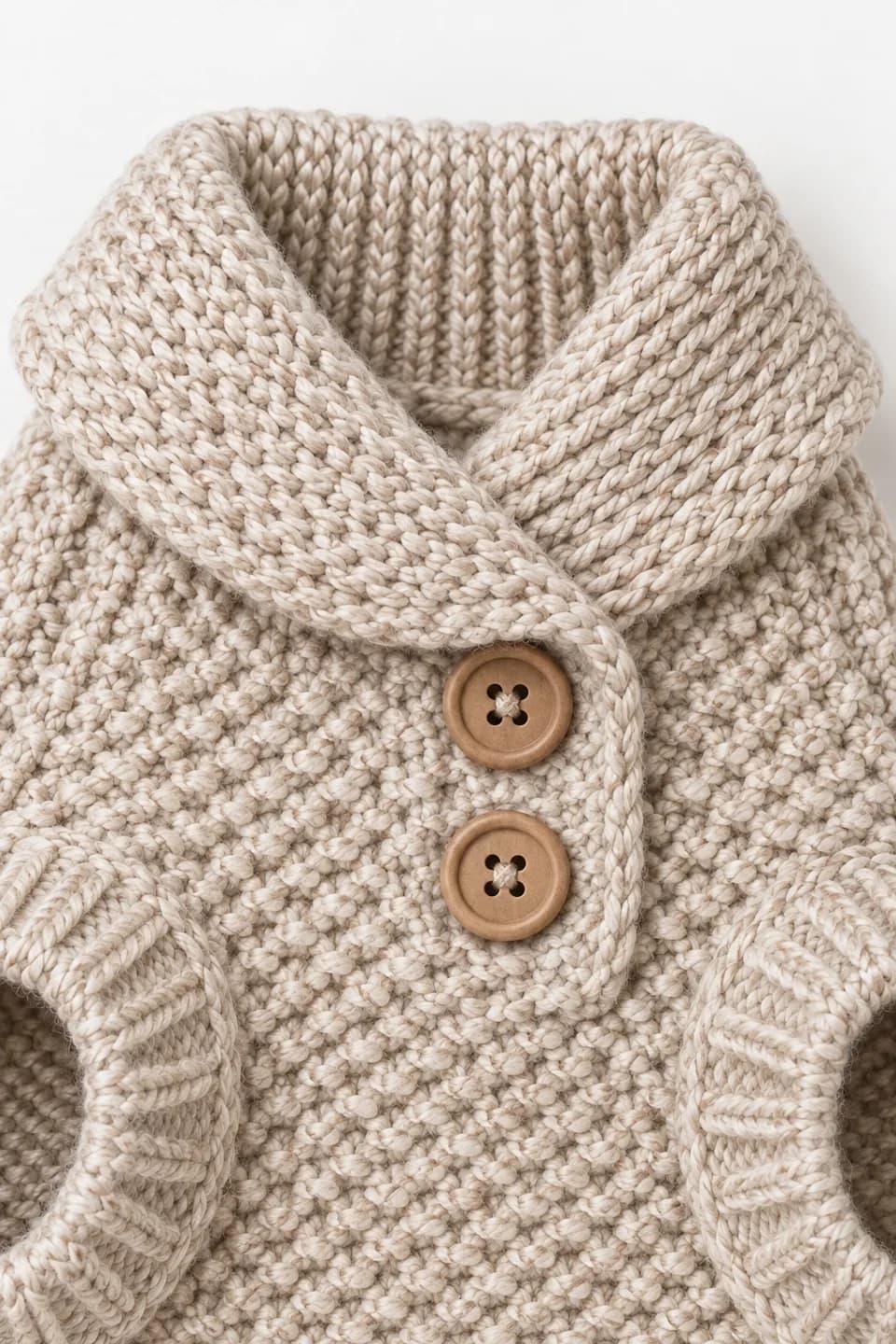 Shawl-Collar Dog Cardigan-Style Sweater - trim reference (AI development concept)