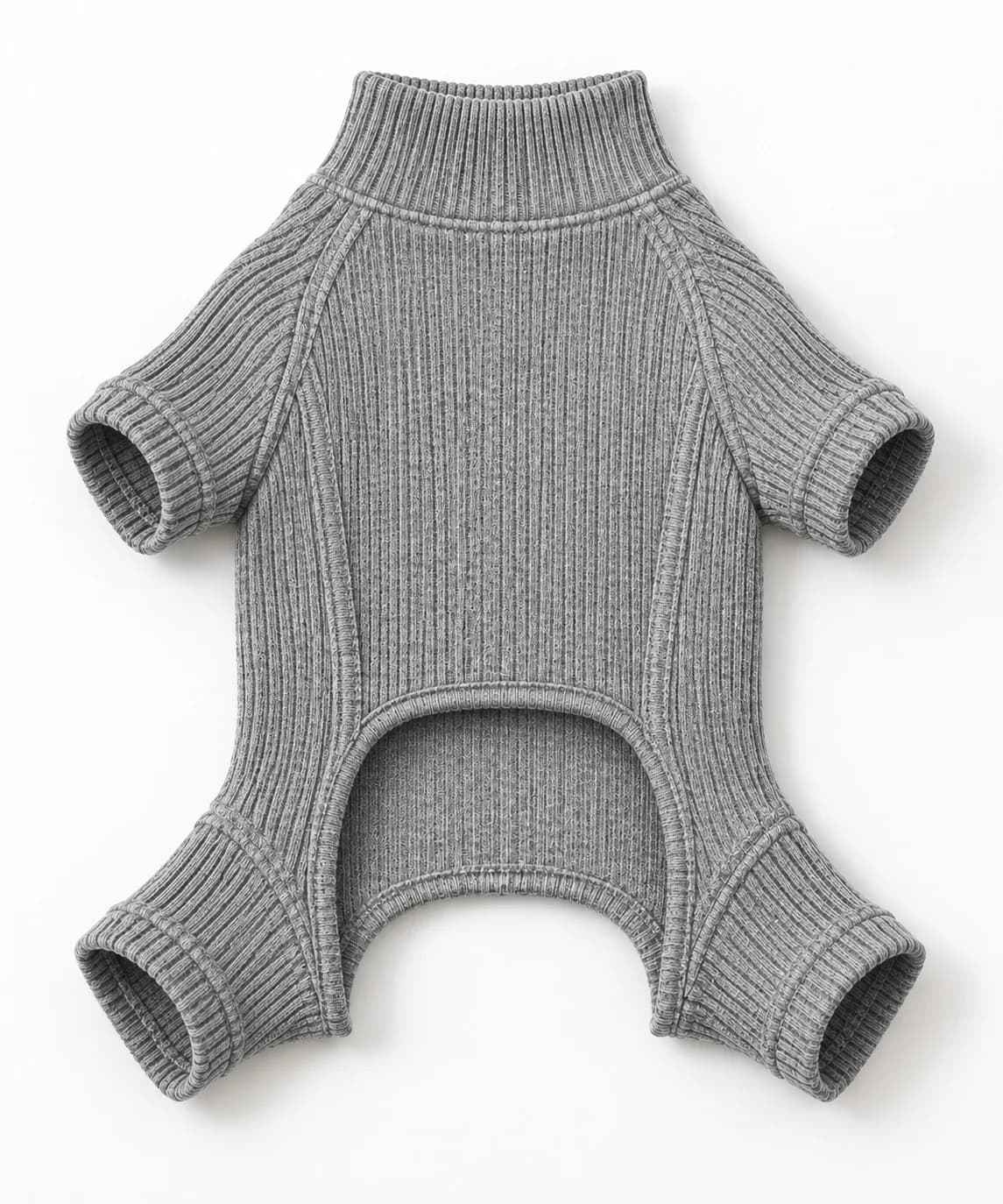 Rib-Knit Dog Bodysuit - back reference (AI development concept)