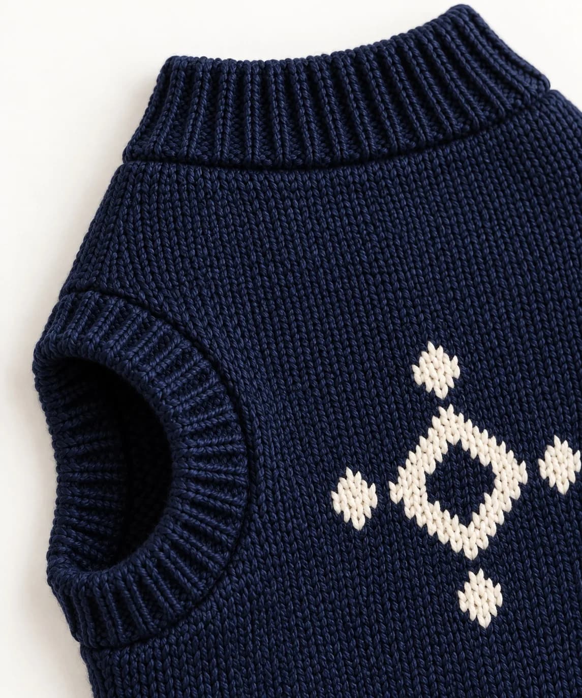 Private-Label Dog Logo Jacquard Sweater - trim reference (AI development concept)
