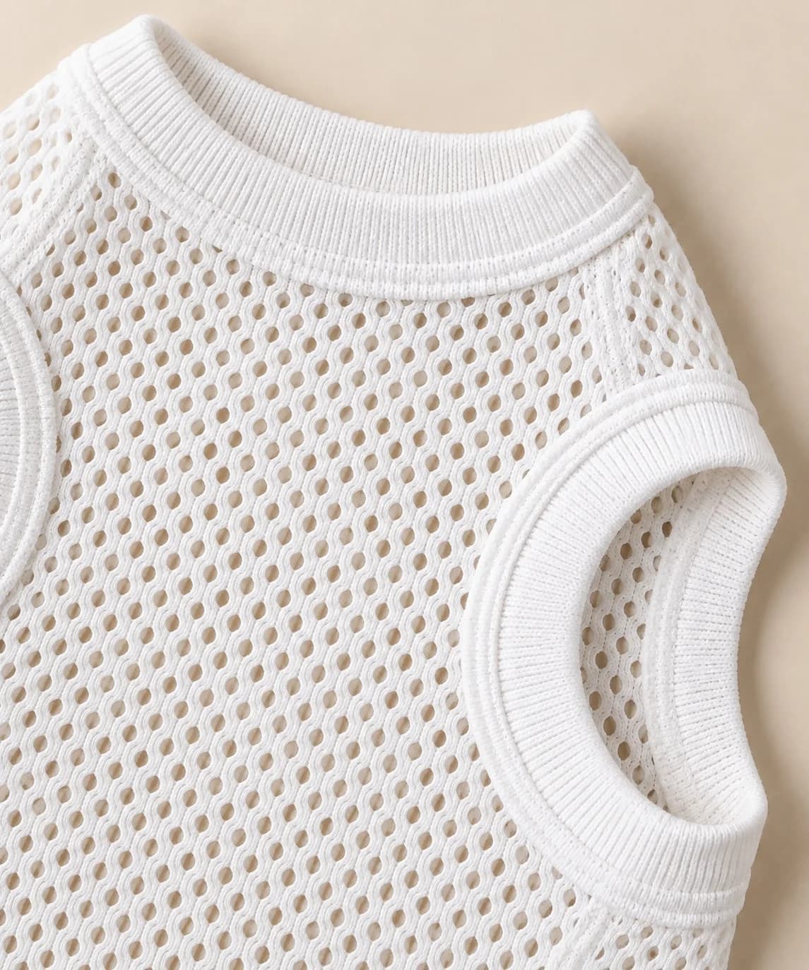 Cotton Mesh-Knit Dog Tee - trim reference (AI development concept)