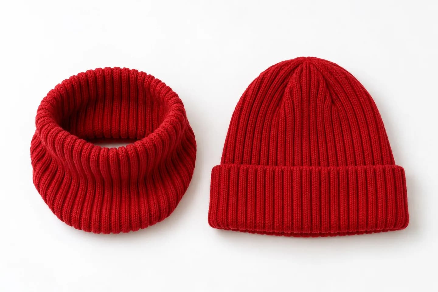 Dog Snood and Matching Owner Beanie Set - front reference (AI development concept)