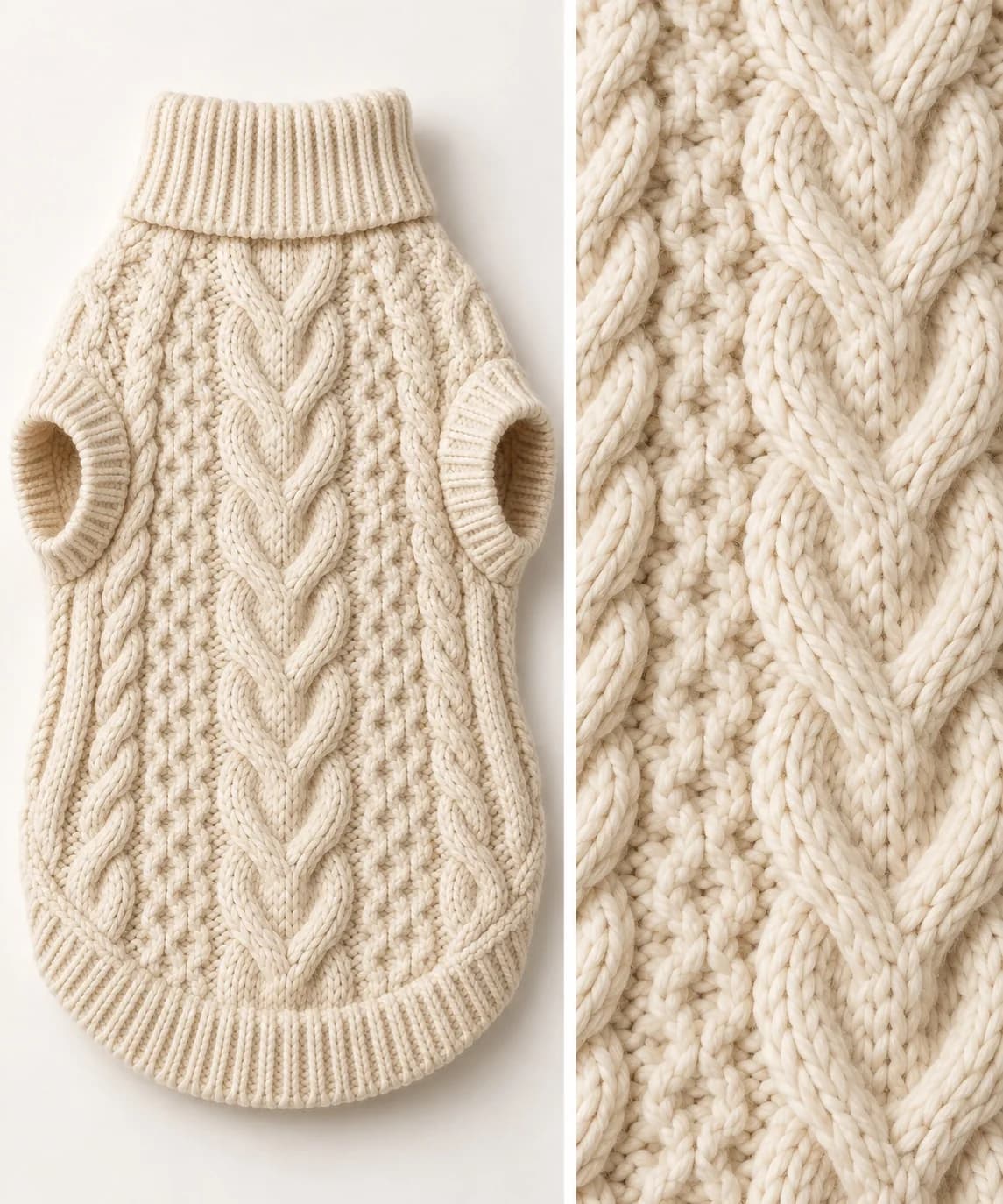 Aran Fisherman Dog Sweater - texture reference (AI development concept)