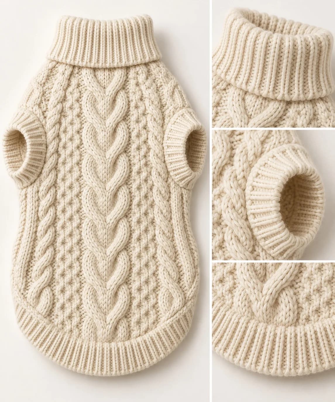 Aran Fisherman Dog Sweater - trim reference (AI development concept)