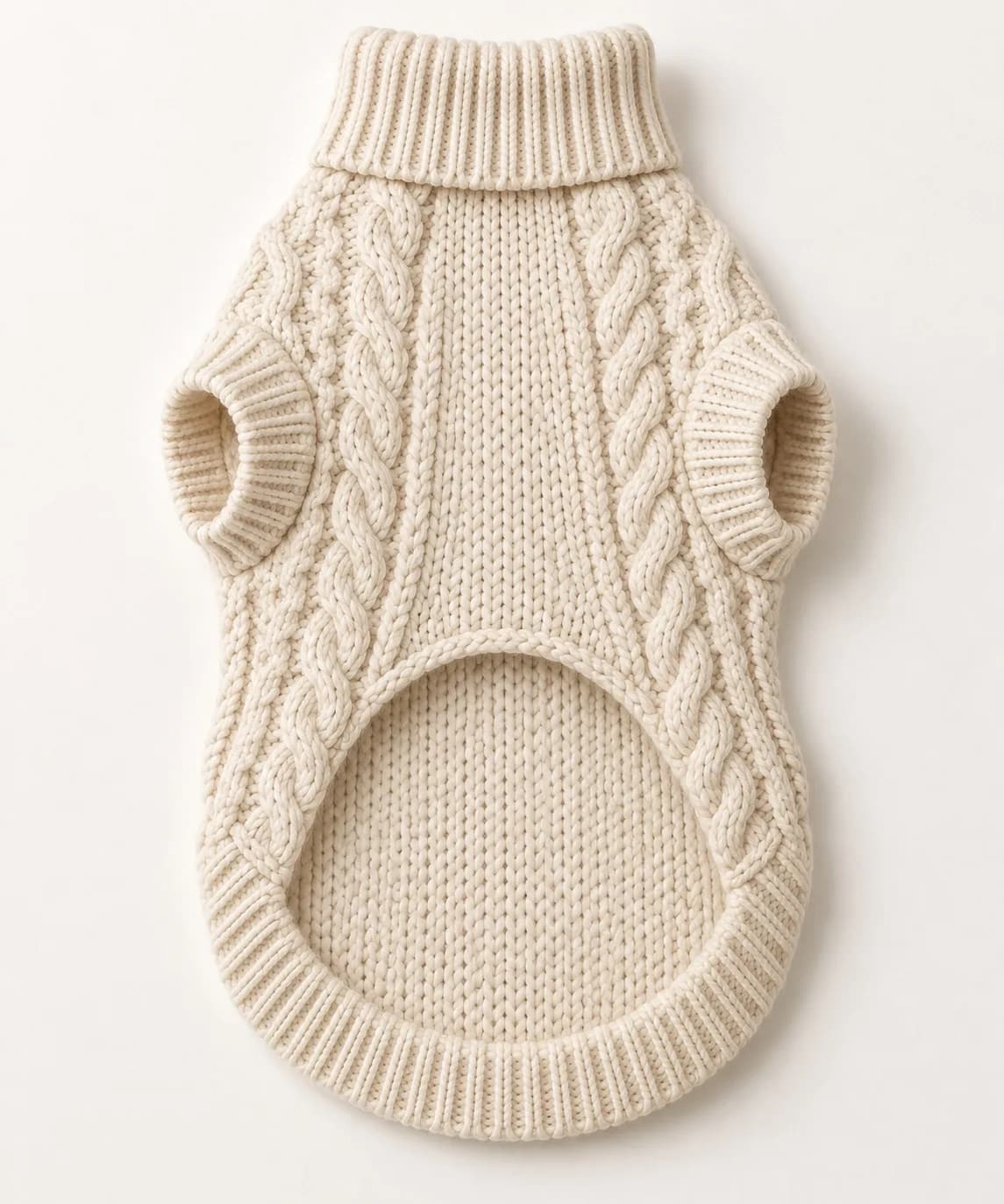 Aran Fisherman Dog Sweater - back reference (AI development concept)
