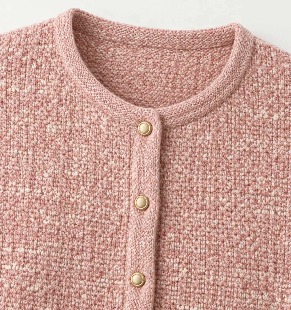 Women's Tonal Tweed-Effect Knit Cardigan - trim reference (AI development concept)