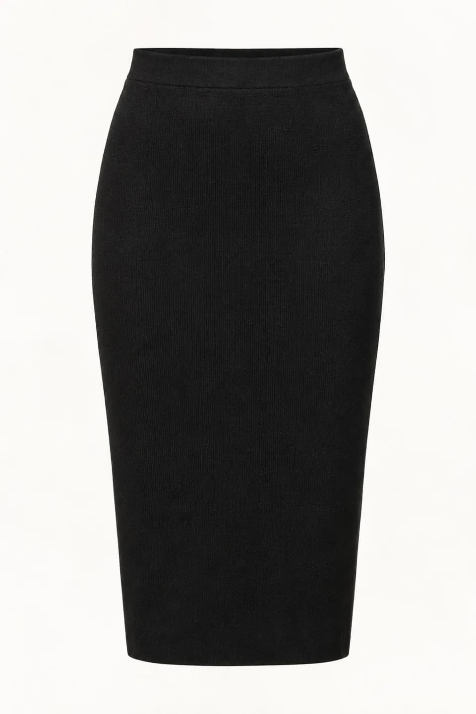 Women's Knit Pencil Skirt with Back Slit - front reference (AI development concept)