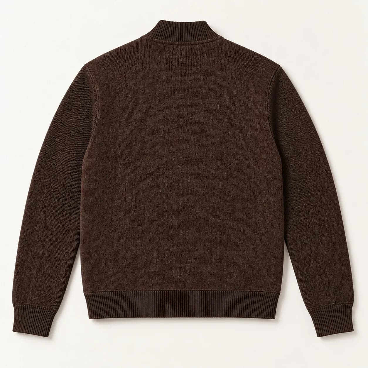 Men's Faux-Suede Front Hybrid Knit Bomber - back reference (AI development concept)