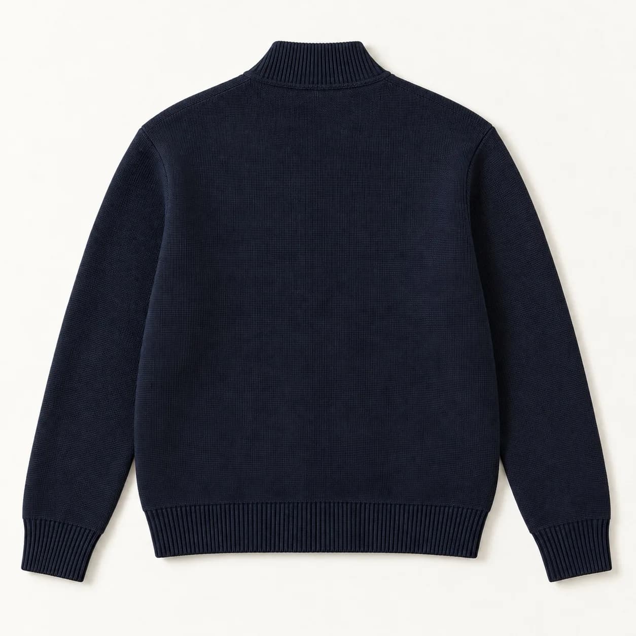 Men's Chunky Milano-Rib Knit Bomber - back reference (AI development concept)
