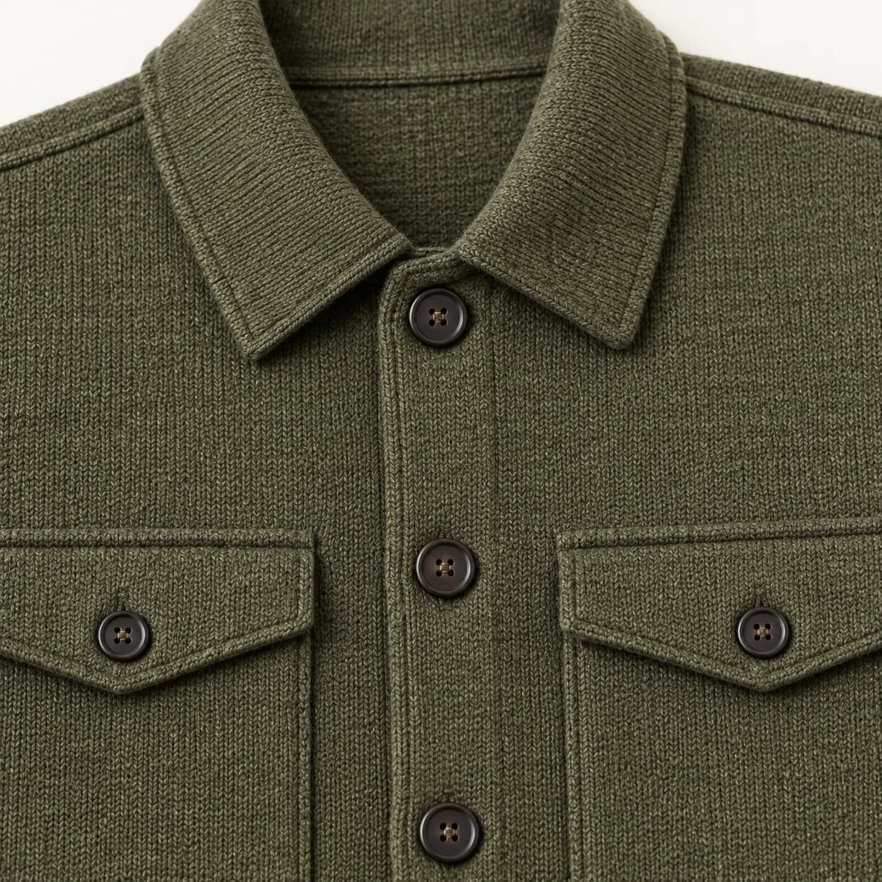 Men's Wool-Blend Knit Overshirt - texture reference (AI development concept)