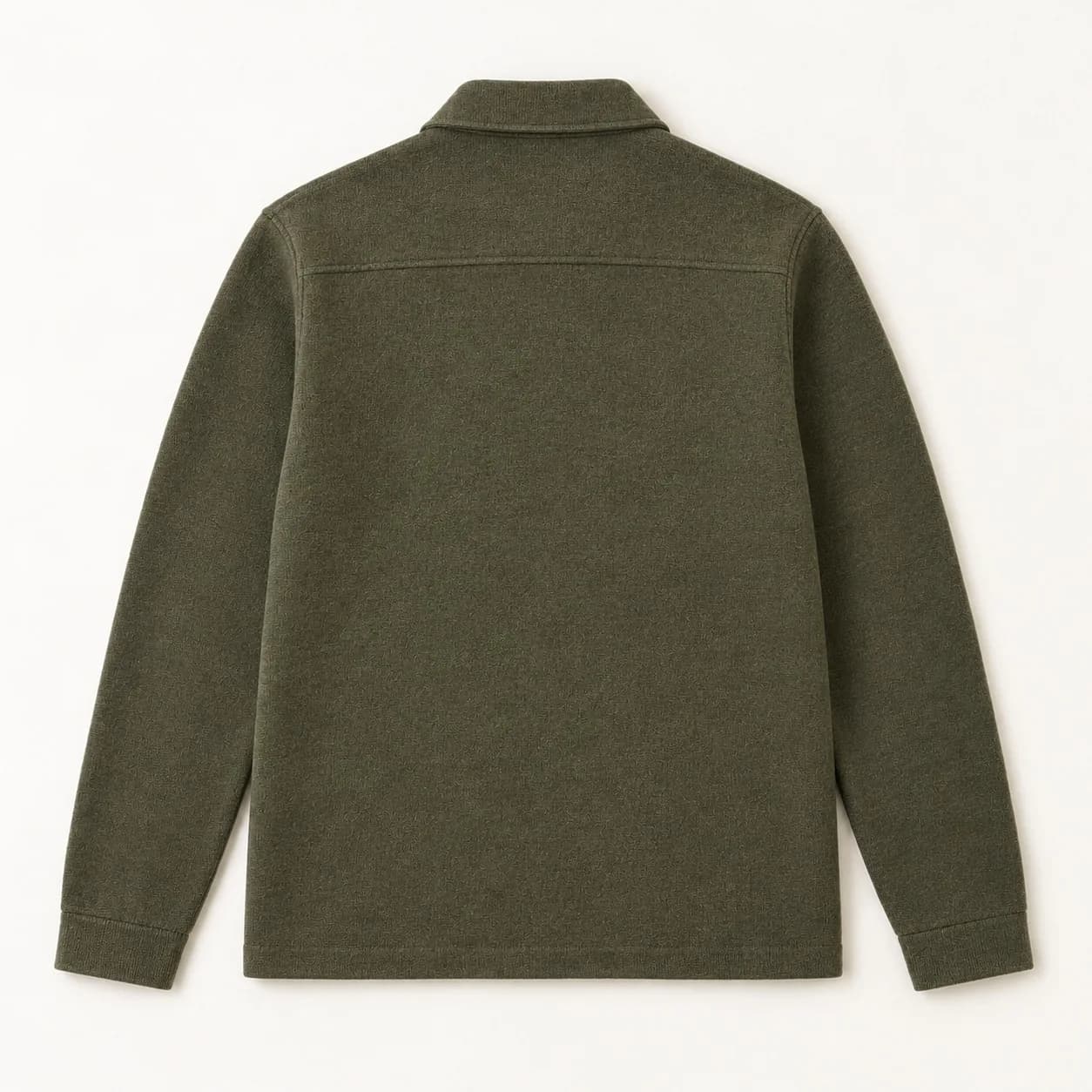 Men's Wool-Blend Knit Overshirt - back reference (AI development concept)