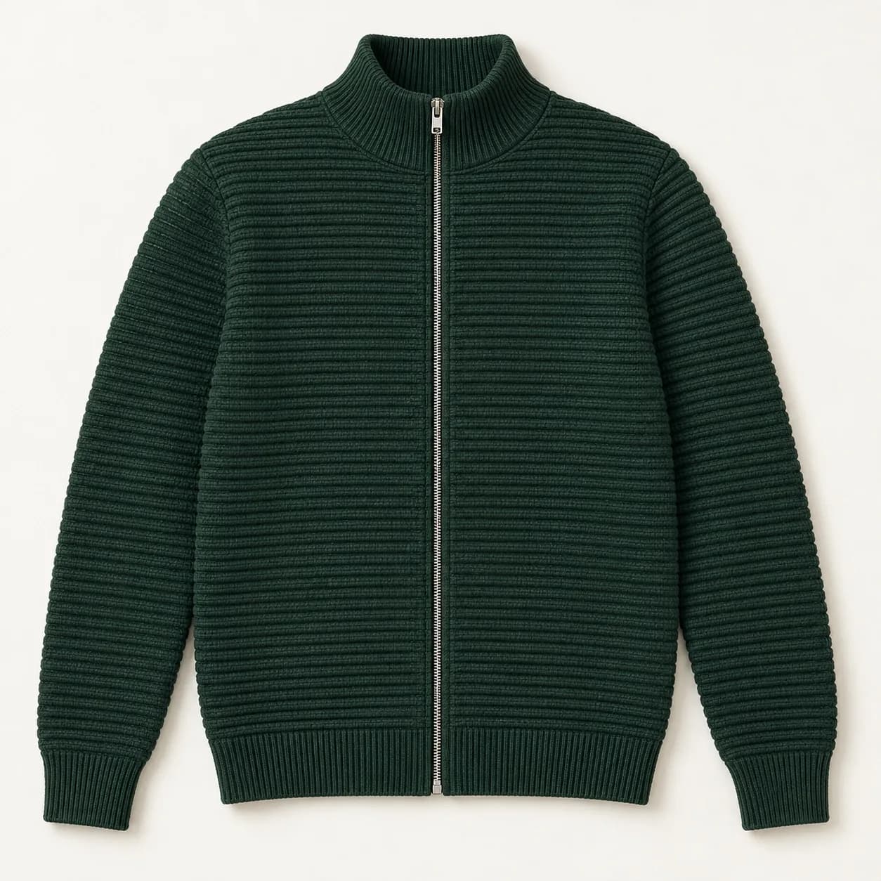 Men's Ottoman-Rib Full-Zip Knit Jacket - front reference (AI development concept)