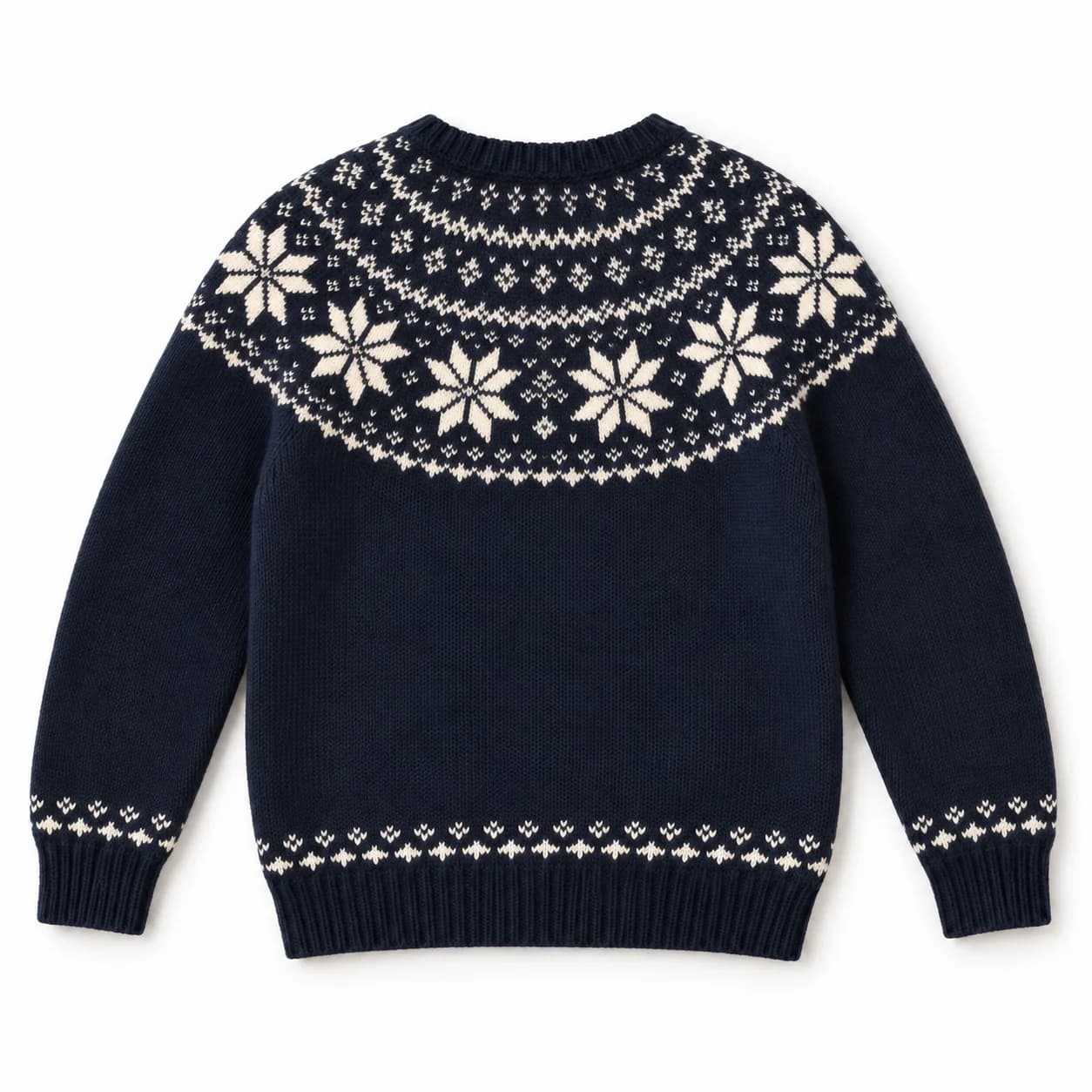 Kids Nordic Star-Yoke Sweater - back reference (AI development concept)