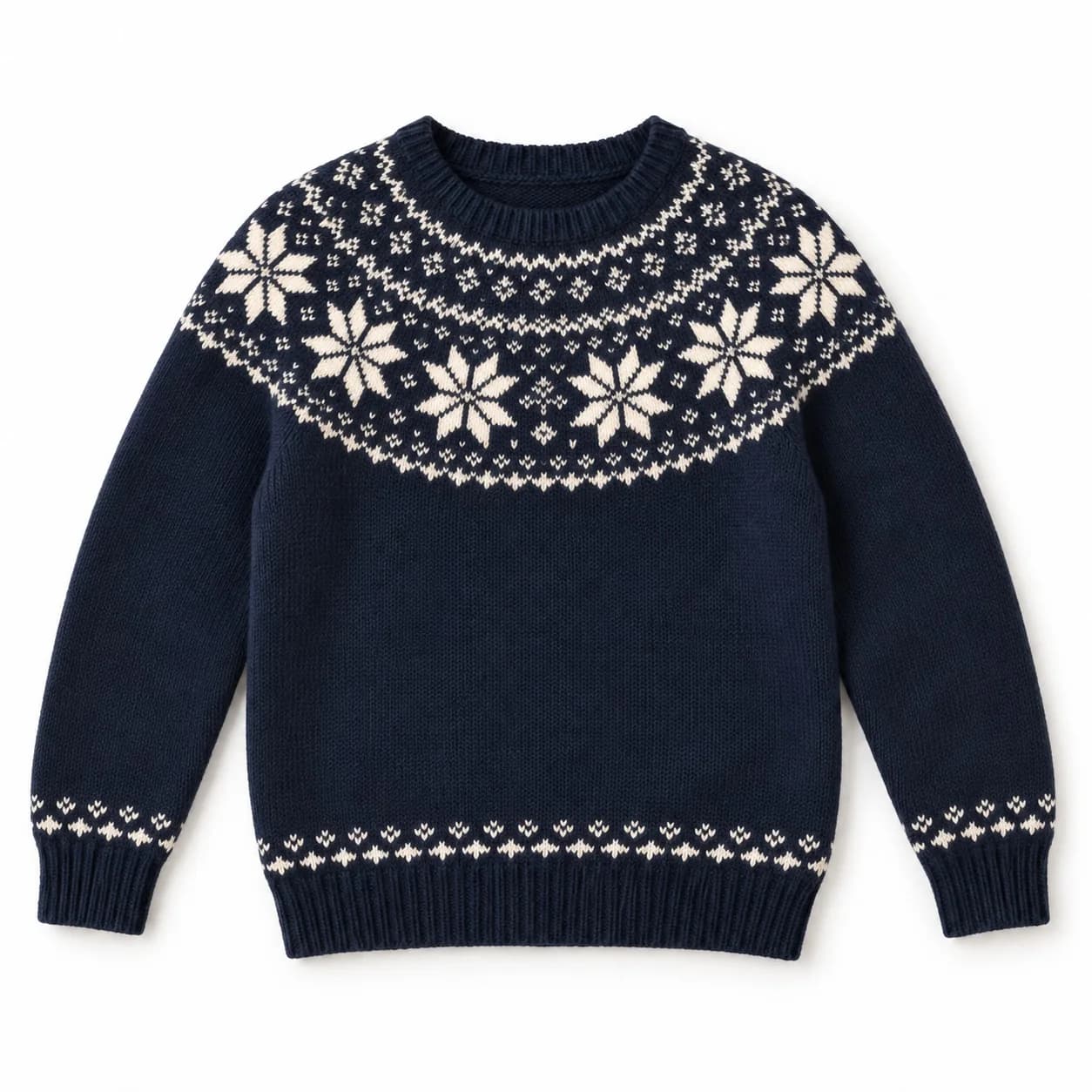 Kids Nordic Star-Yoke Sweater - front reference (AI development concept)