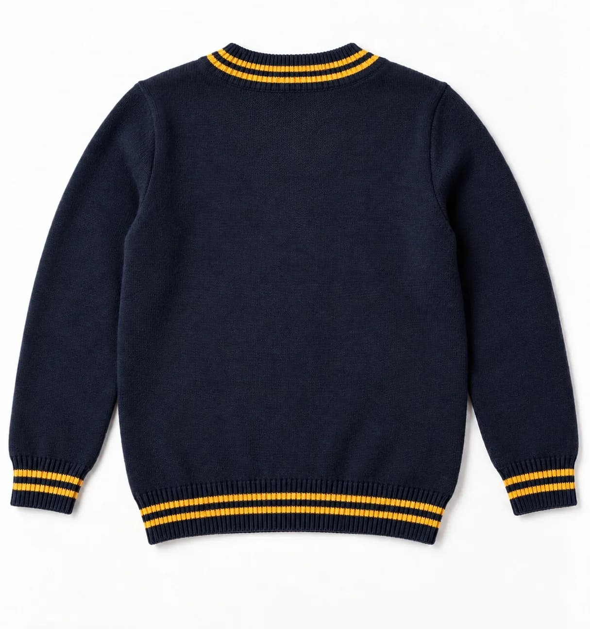 Kids Tipped V-Neck School Sweater - back reference (AI development concept)