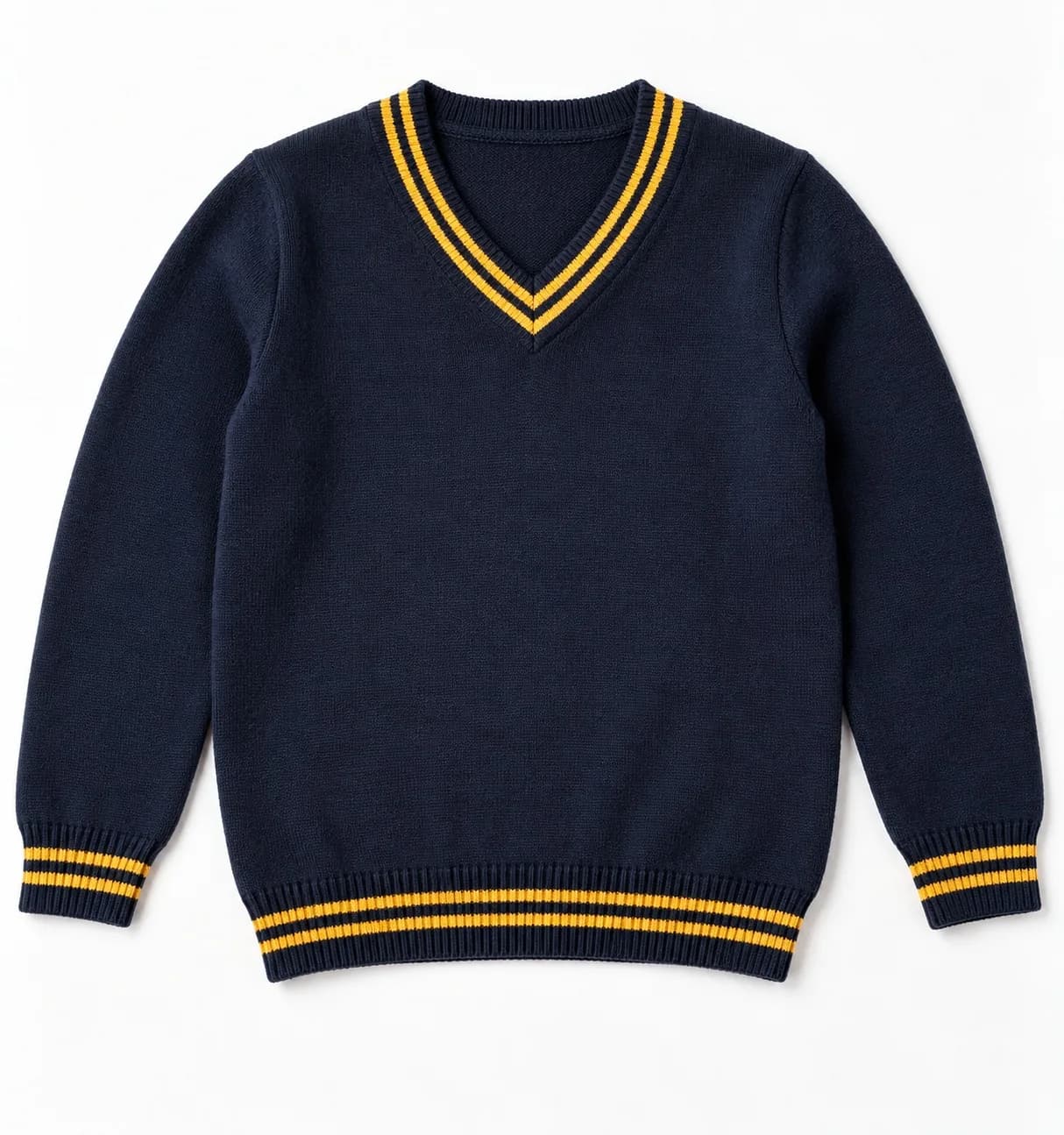 Kids Tipped V-Neck School Sweater - front reference (AI development concept)