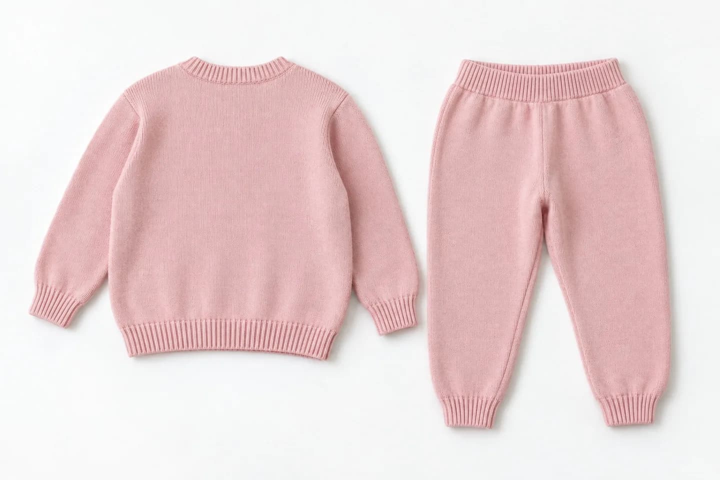 Kids Knit Crew and Jogger Set - back reference (AI development concept)