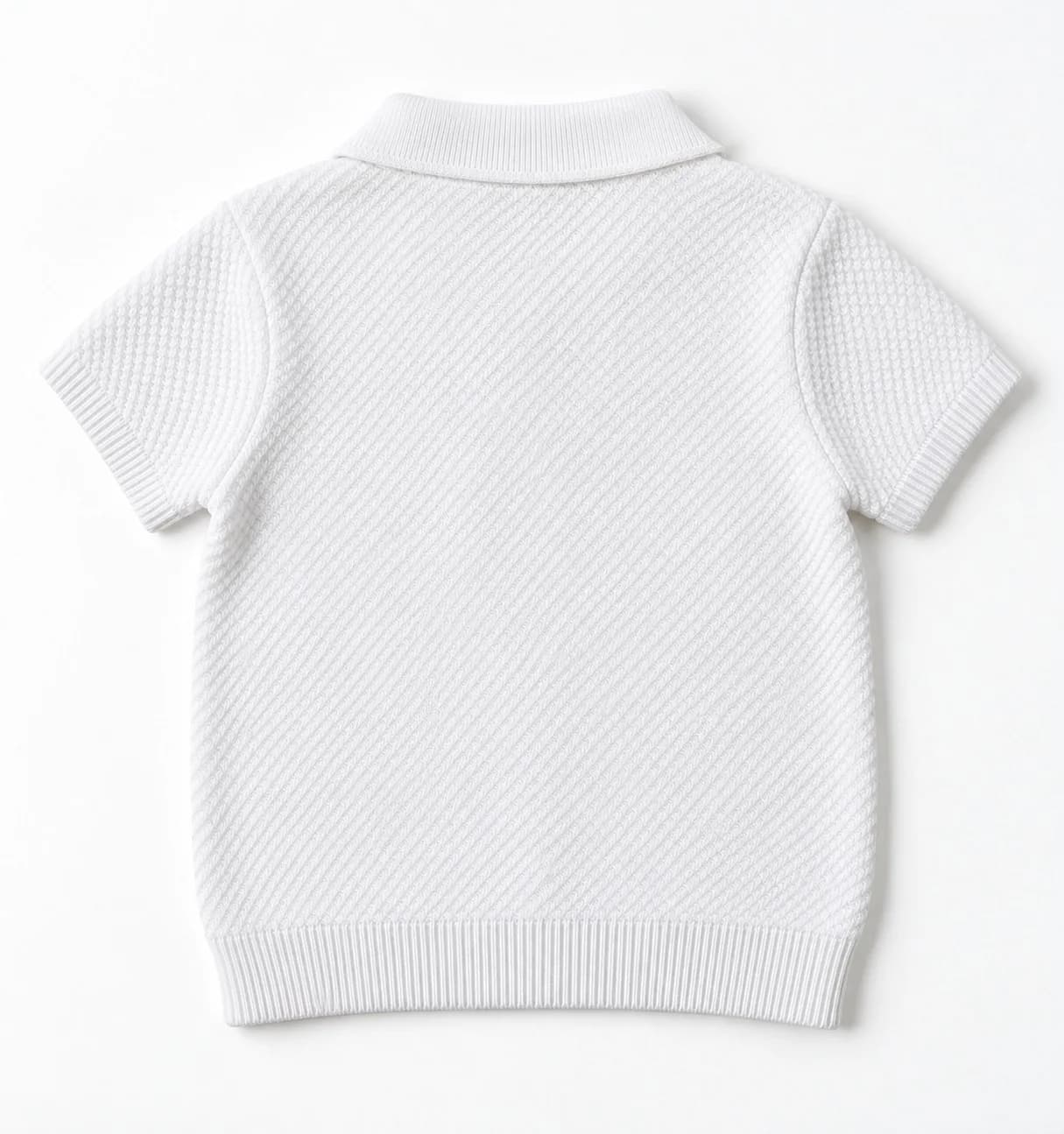 Kids Cotton Short-Sleeve Knit Polo - back reference (AI development concept)