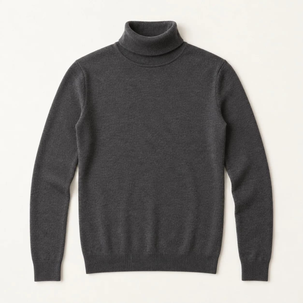 Men's Fine-Gauge Merino Roll-Neck Sweater - front reference (AI development concept)