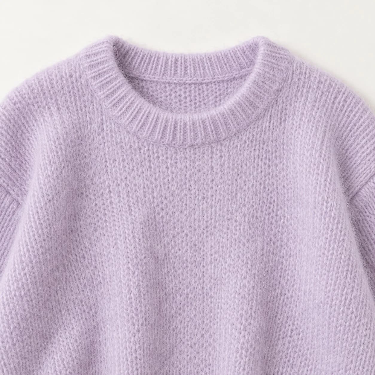 Mens Brushed Mohair-Blend Relaxed Crew - trim reference (AI development concept)